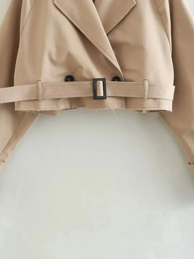 Belted Cropped Jacket