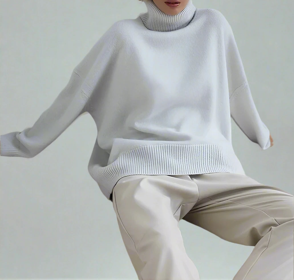 Knit Oversize Turtleneck Sweater