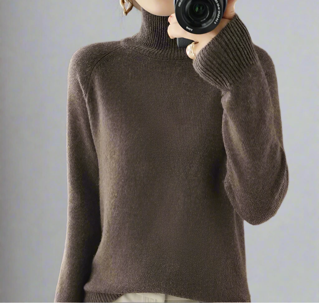 Merino Wool High-Neck Sweater